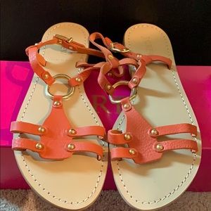 Vintage J. Crew Danielle Leather Flat Sandals